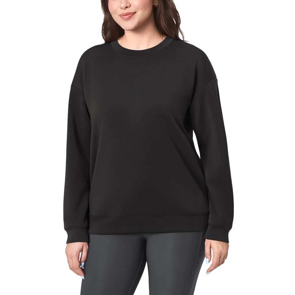 Mondetta Sweatshirt Women Small Black NWT Crewneck Recycled Pullover 901-207-B11